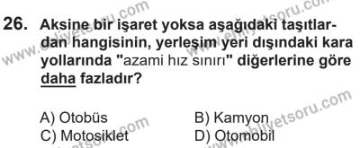 14 Nisan 2016 Tarihli Sürücü Adayları Sınavı L Kitapçığı 1. Oturum 26. Soru