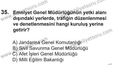 14 Nisan 2016 Tarihli Sürücü Adayları Sınavı L Kitapçığı 1. Oturum 35. Soru