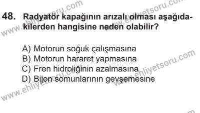 14 Nisan 2016 Tarihli Sürücü Adayları Sınavı L Kitapçığı 1. Oturum 48. Soru