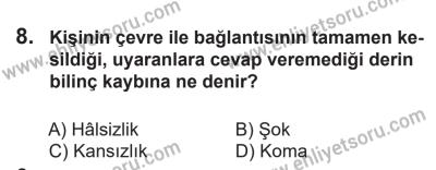 14 Nisan 2016 Tarihli Sürücü Adayları Sınavı L Kitapçığı 2. Oturum 8. Soru