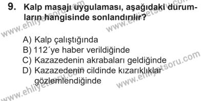 14 Nisan 2016 Tarihli Sürücü Adayları Sınavı L Kitapçığı 2. Oturum 9. Soru