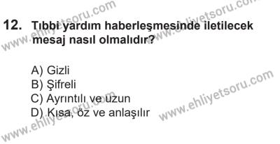 14 Nisan 2016 Tarihli Sürücü Adayları Sınavı L Kitapçığı 2. Oturum 12. Soru