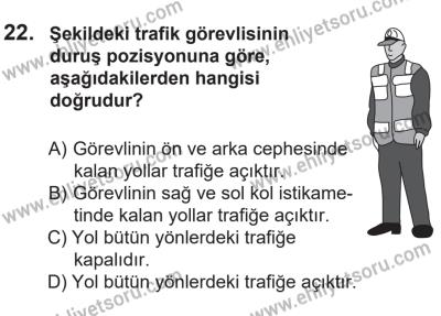 14 Nisan 2016 Tarihli Sürücü Adayları Sınavı L Kitapçığı 2. Oturum 22. Soru