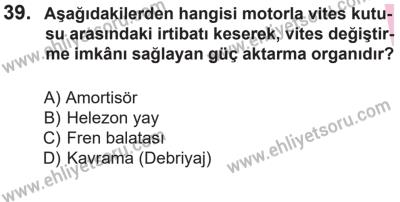 14 Nisan 2016 Tarihli Sürücü Adayları Sınavı L Kitapçığı 2. Oturum 39. Soru