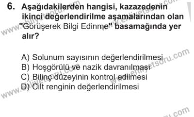 14 Nisan 2016 Tarihli Sürücü Adayları Sınavı M Kitapçığı 1Oturumu 6. Soru