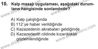 14 Nisan 2016 Tarihli Sürücü Adayları Sınavı M Kitapçığı 1Oturumu 10. Soru