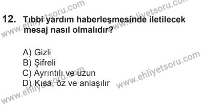 14 Nisan 2016 Tarihli Sürücü Adayları Sınavı M Kitapçığı 1Oturumu 12. Soru