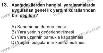 14 Nisan 2016 Tarihli Sürücü Adayları Sınavı M Kitapçığı 1Oturumu 13. Soru