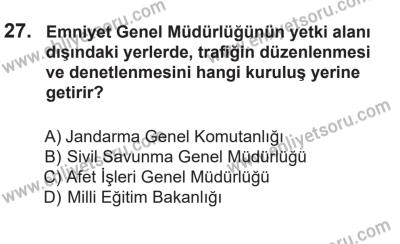 14 Nisan 2016 Tarihli Sürücü Adayları Sınavı M Kitapçığı 1Oturumu 27. Soru