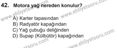 14 Nisan 2016 Tarihli Sürücü Adayları Sınavı M Kitapçığı 1Oturumu 42. Soru