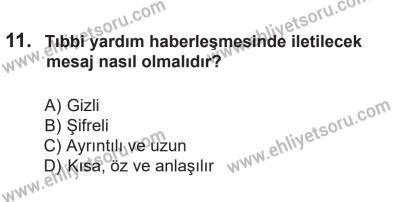 14 Nisan 2016 Tarihli Sürücü Adayları Sınavı M Kitapçığı 2. Oturum 11. Soru