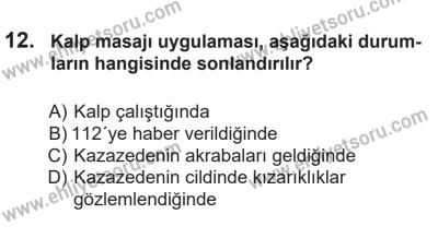 14 Nisan 2016 Tarihli Sürücü Adayları Sınavı M Kitapçığı 2. Oturum 12. Soru