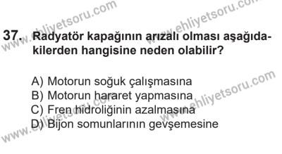 14 Nisan 2016 Tarihli Sürücü Adayları Sınavı M Kitapçığı 2. Oturum 37. Soru