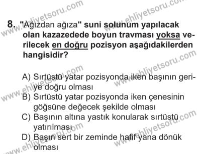 14 Nisan 2016 Tarihli Sürücü Adayları Sınavı N Kitapçığı 1Oturumu 8. Soru