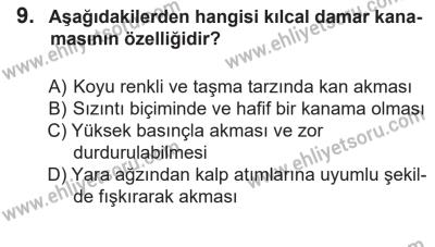 14 Nisan 2016 Tarihli Sürücü Adayları Sınavı N Kitapçığı 1Oturumu 9. Soru