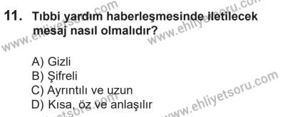 14 Nisan 2016 Tarihli Sürücü Adayları Sınavı N Kitapçığı 1Oturumu 11. Soru
