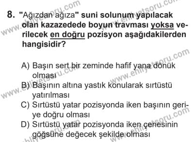 14 Nisan 2016 Tarihli Sürücü Adayları Sınavı N Kitapçığı 2. Oturum 8. Soru