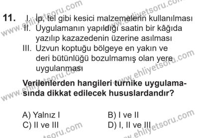 14 Nisan 2016 Tarihli Sürücü Adayları Sınavı N Kitapçığı 2. Oturum 11. Soru