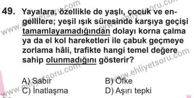 14 Nisan 2016 Tarihli Sürücü Adayları Sınavı N Kitapçığı 2. Oturum 49. Soru