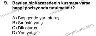 17 Aralık 2016 Tarihli Sürücü Adayları Sınavı K Kitapçığı 1Oturumu 9. Soru
