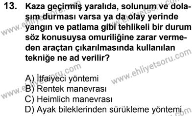17 Aralık 2016 Tarihli Sürücü Adayları Sınavı K Kitapçığı 1Oturumu 13. Soru