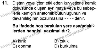 17 Aralık 2016 Tarihli Sürücü Adayları Sınavı K Kitapçığı 2. Oturum 11. Soru