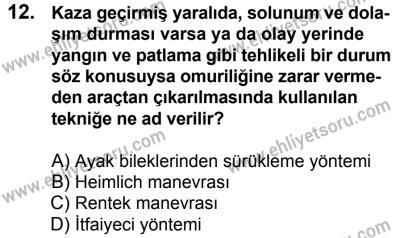 17 Aralık 2016 Tarihli Sürücü Adayları Sınavı K Kitapçığı 2. Oturum 12. Soru