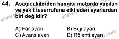 17 Aralık 2016 Tarihli Sürücü Adayları Sınavı K Kitapçığı 2. Oturum 44. Soru