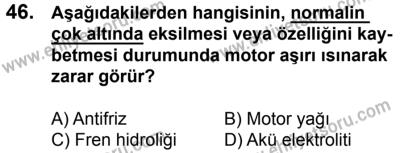 17 Aralık 2016 Tarihli Sürücü Adayları Sınavı L Kitapçığı 1Oturumu 46. Soru