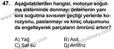 17 Aralık 2016 Tarihli Sürücü Adayları Sınavı L Kitapçığı 1Oturumu 47. Soru