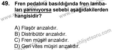 17 Aralık 2016 Tarihli Sürücü Adayları Sınavı L Kitapçığı 1Oturumu 49. Soru