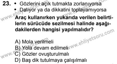 17 Aralık 2016 Tarihli Sürücü Adayları Sınavı L Kitapçığı 2Oturumu 23. Soru