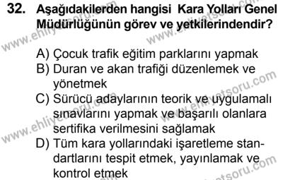 17 Aralık 2016 Tarihli Sürücü Adayları Sınavı L Kitapçığı 2Oturumu 32. Soru