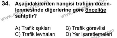 17 Aralık 2016 Tarihli Sürücü Adayları Sınavı L Kitapçığı 2Oturumu 34. Soru