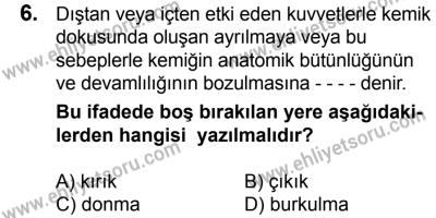 17 Aralık 2016 Tarihli Sürücü Adayları Sınavı M Kitapçığı 1. Oturum 6. Soru