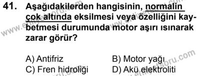 17 Aralık 2016 Tarihli Sürücü Adayları Sınavı M Kitapçığı 1. Oturum 41. Soru