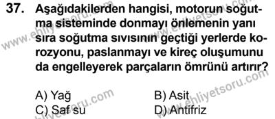 17 Aralık 2016 Tarihli Sürücü Adayları Sınavı M Kitapçığı 2Oturumu 37. Soru