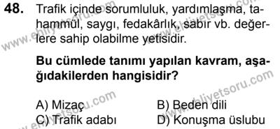 17 Aralık 2016 Tarihli Sürücü Adayları Sınavı M Kitapçığı 2Oturumu 48. Soru