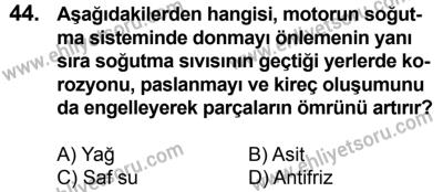 17 Aralık 2016 Tarihli Sürücü Adayları Sınavı N Kitapçığı 1. Oturum 44. Soru