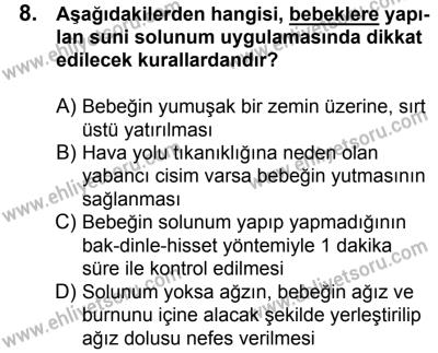 17 Aralık 2016 Tarihli Sürücü Adayları Sınavı N Kitapçığı 2. Oturum 8. Soru