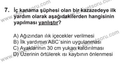 18 Ekim 2014 Tarihli Sürücü Adayları Sınavı K Kitapçığı 7. Soru