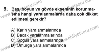 18 Ekim 2014 Tarihli Sürücü Adayları Sınavı K Kitapçığı 9. Soru