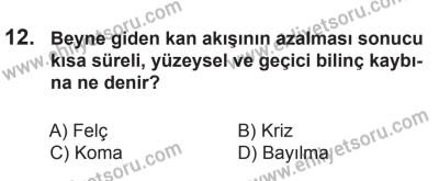 18 Ekim 2014 Tarihli Sürücü Adayları Sınavı K Kitapçığı 12. Soru