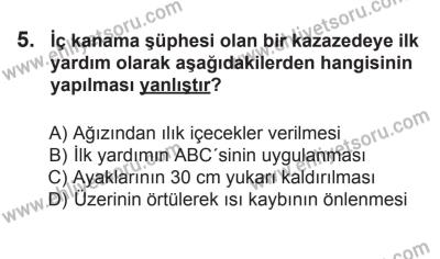 18 Ekim 2014 Tarihli Sürücü Adayları Sınavı L Kitapçığı 5. Soru
