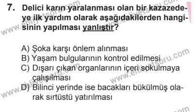 18 Ekim 2014 Tarihli Sürücü Adayları Sınavı L Kitapçığı 7. Soru