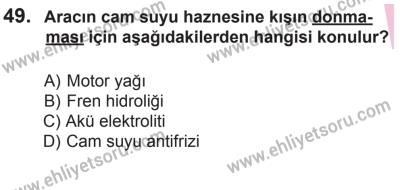 18 Ekim 2014 Tarihli Sürücü Adayları Sınavı L Kitapçığı 49. Soru