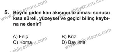 18 Ekim 2014 Tarihli Sürücü Adayları Sınavı M Kitapçığı 5. Soru