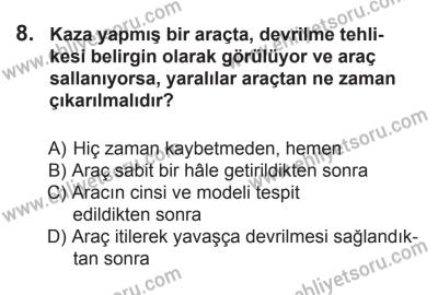 18 Ekim 2014 Tarihli Sürücü Adayları Sınavı M Kitapçığı 8. Soru