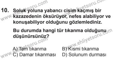 18 Ekim 2014 Tarihli Sürücü Adayları Sınavı M Kitapçığı 10. Soru