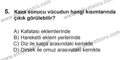 18 Ekim 2014 Tarihli Sürücü Adayları Sınavı N Kitapçığı 5. Soru